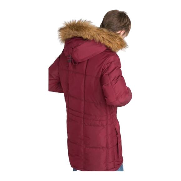 Zara Puff Parka With Faux Fur Hood - Picture 2 of 7